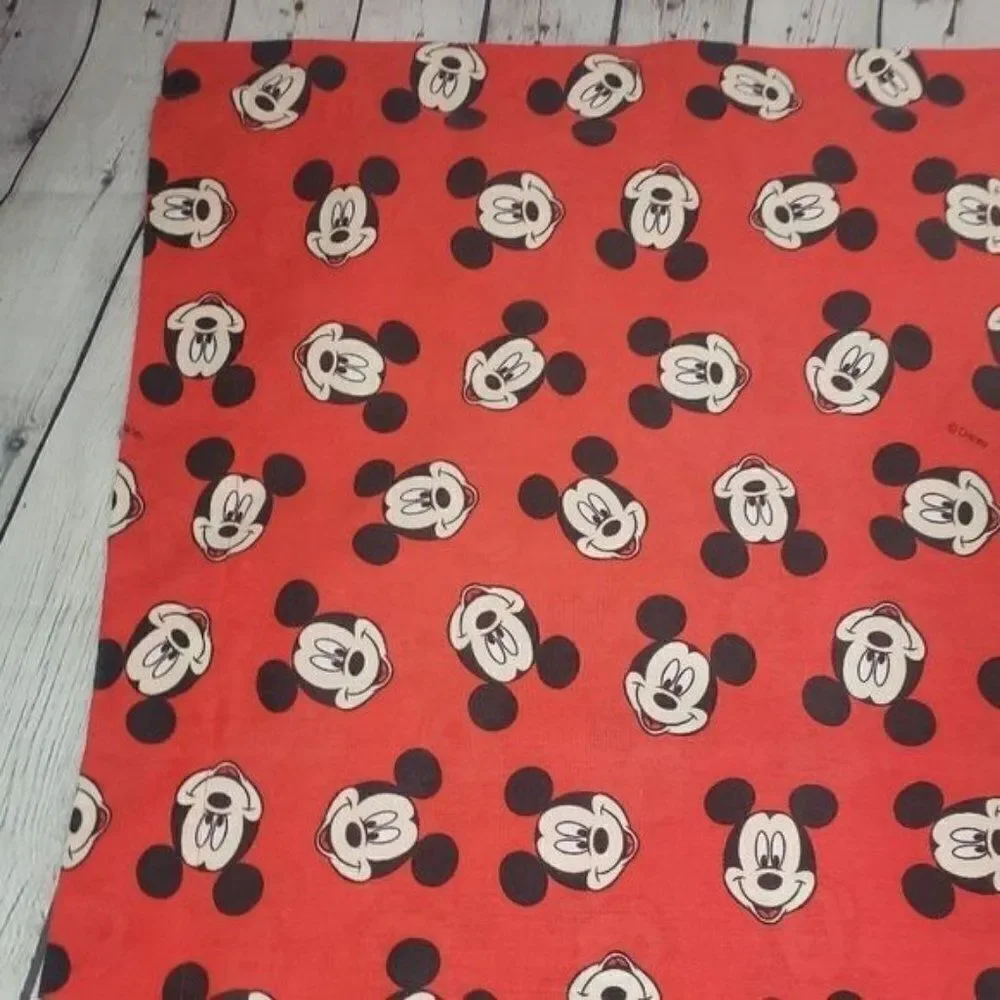 Vintage Disney Mickey Mouse Red Pillowcase